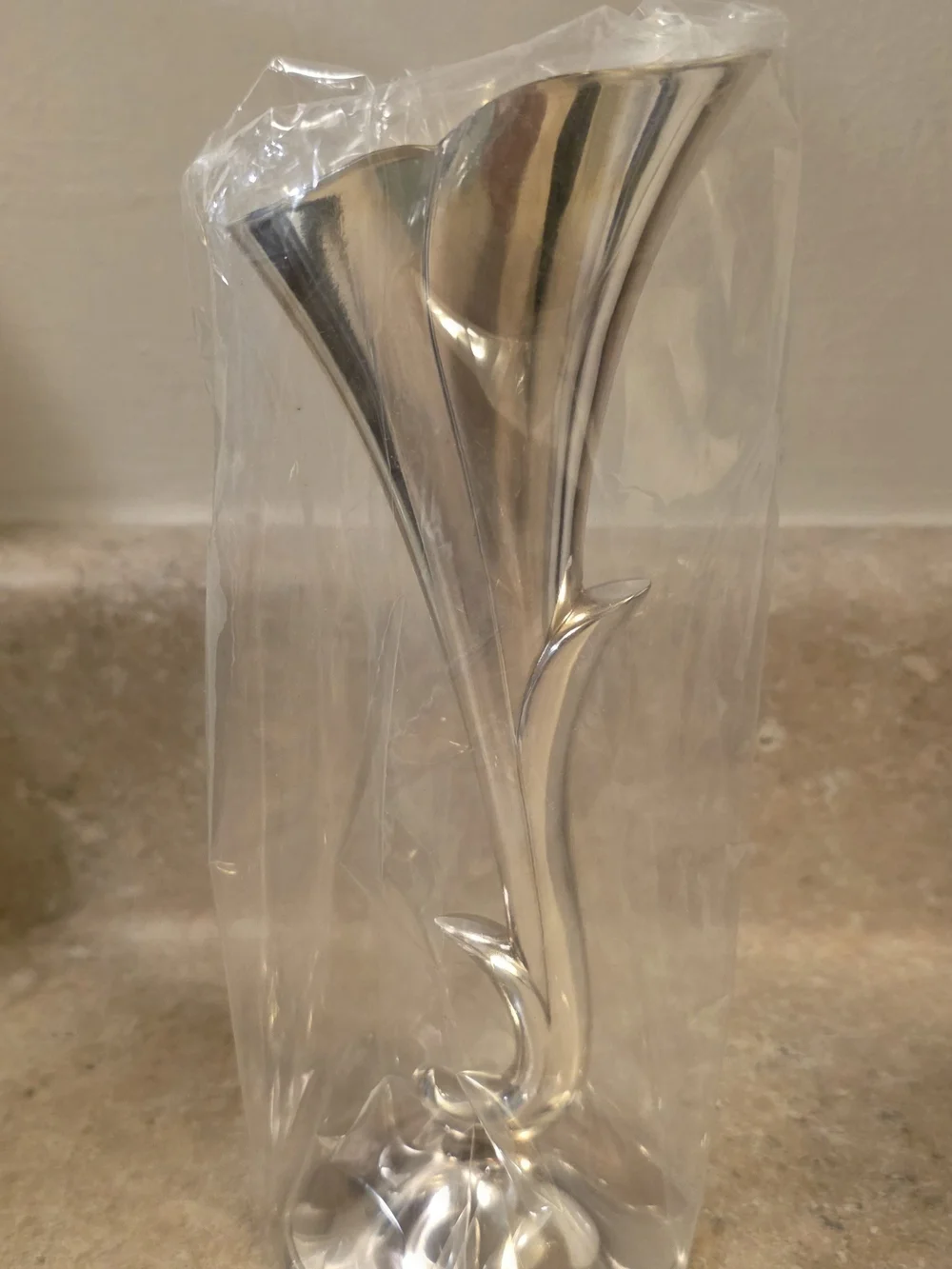NIB Vintage Godinger Silver Calla Lily Bud Vase New Old Stock